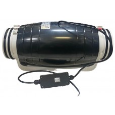Канальный вентилятор Hon&Guan HDD-100/125P бесшумный с переключателем на клеммной коробке