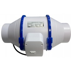 Канальный вентилятор Hon&Guan GF-100P из ABS-пластика со смешанным потоком с переключателем на корпусе