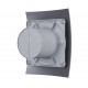 BREEZE 4C Dark gray metal Вентилятор осевой вытяжной с обратным клапаном D 100