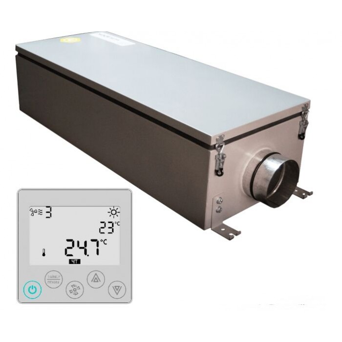 Приточная установка с электрическим нагревом Minibox E-200-FKO LITE с автоматикой Zentec