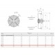 Осевой вентилятор VO 560-4Е-02 (220В) с защитной решеткой