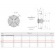 Осевой вентилятор VO 400-4Е-02 (220В) с защитной решеткой