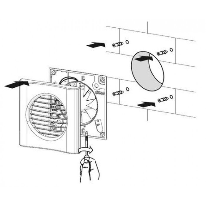 Вентилятор вытяжной Zernberg Zircon 100 V с обратным клапаном