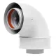 Отвод коаксиальный промежуточный Royal Thermo 60/100, 90 гр. M/M, подкл. через хомут