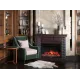 Портал Firelight Porto 25 камень черный, шпон венге
