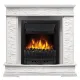 Портал Firelight Scala Classic камень сланец скалистый белый, шпон белый дуб