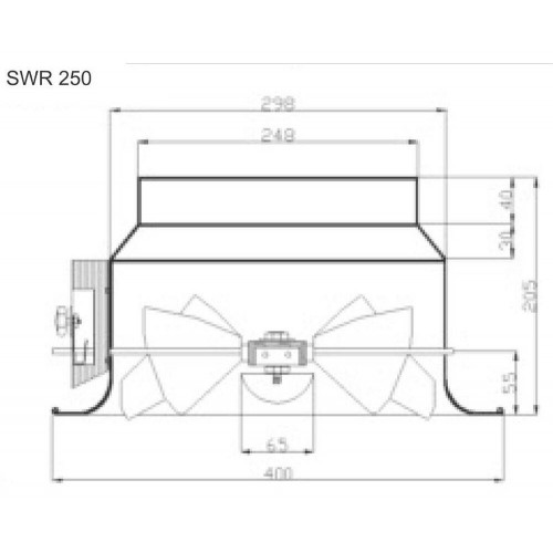 SWR 250 с электроприводом (230 В) вихревой диффузор