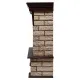 Портал Firelight Forte Wood 30 камень коричневый, шпон темный дуб