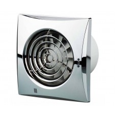 100 Квайт (Vents 100 Quiet) хром осевой накладной вентилятор с о/клапаном