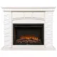 Портал Firelight Porto 25 камень белый, шпон беленый дуб
