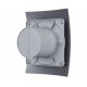 BREEZE 5C Dark gray metal, Вентилятор осевой вытяжной с обратным клапаном D 125 BREEZE 5C Dark gray metal, Вентилятор осевой вытяжной с обратным клапаном D 125