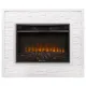 Портал Firelight Loft 30 камень белый, белая эмаль