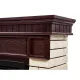 Портал Firelight Bricks 25 камень бежевый, шпон темный дуб