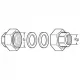 Комплект гаек для насоса WILO R11/2"-R1"GT (3XPART)+BOX-CHR