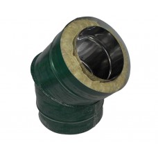Отвод 45 250/310 о/о зеленая сэндвич оцинковка