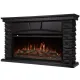 Портал Firelight Porto 40 камень черный шпон венге