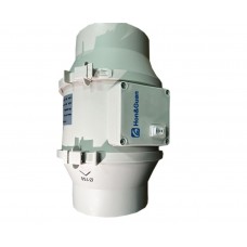 Канальный вентилятор Hon&Guan HF-250P из полипропилена со смешанным потоком с переключателем на корпусе