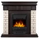Портал Firelight Bricks Classic камень бежевый, шпон темный дуб