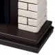 Портал Firelight Bricks Classic камень бежевый, шпон темный дуб