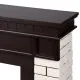 Портал Firelight Bricks Classic камень бежевый, шпон темный дуб