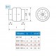 ВOК 150/120 T (Al) с ОК (+150°C) термостойкий вентилятор ВOК 150/120 T (Al) с ОК (+150°C) термостойкий вентилятор