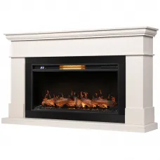 Каминокомплект: Очаг Royal Thermo Aurora RTFP/P-AR40LS, портал California 42/40/36, молочный
