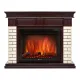 Портал Firelight Bricks 30 камень бежевый, шпон темный дуб