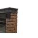 Портал Firelight Bricks Wood 25 камень темный, шпон венге