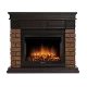 Портал Firelight Bricks Wood 25 камень темный, шпон венге