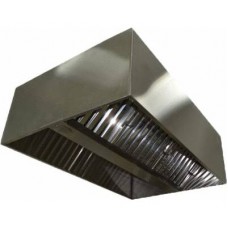 ЗВО 450x1200x2000 островной тип 3 зонт вытяжной из нержавеющей стали 1 мм