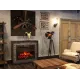 Портал Firelight Loft 30 камень черный, черная эмаль