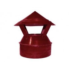 Зонт-оголовок 120/200 красный из оцинкованной стали
