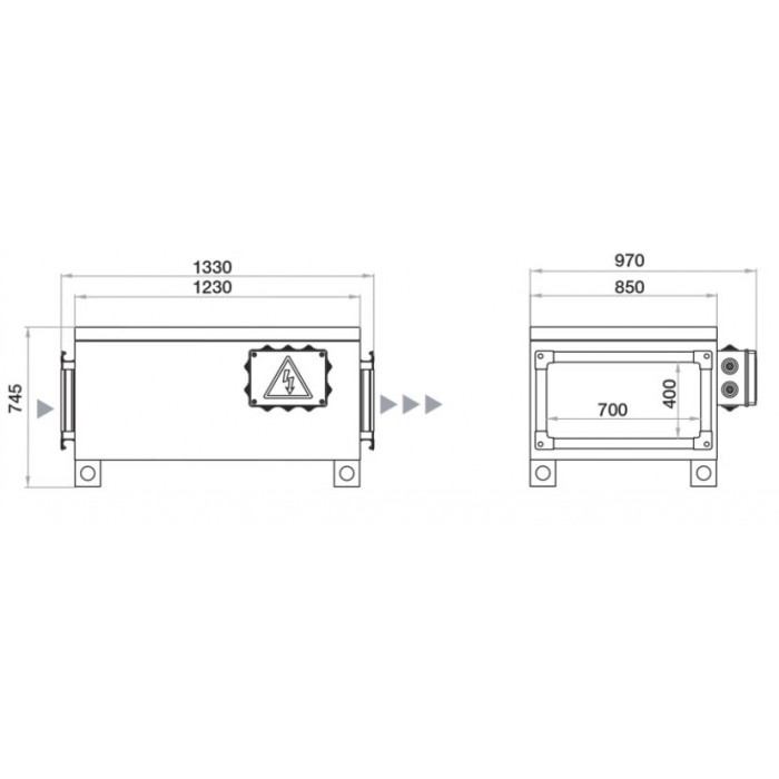 ВПУ 4000 EC/24-380/3-GTC приточная установка с электрическим нагревателем