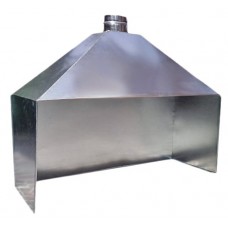 ЗВОПМ 600х1200 Зонт вытяжной оцинкованный пристенный для мангала