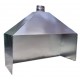 ЗВОПМ 300х 400 Зонт вытяжной оцинкованный пристенный для мангала