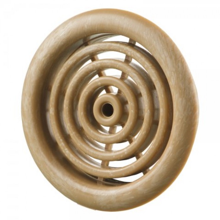 МВ 51/2 бВ коричневая вентиляционная круглая двусторонняя решетка с фланцем