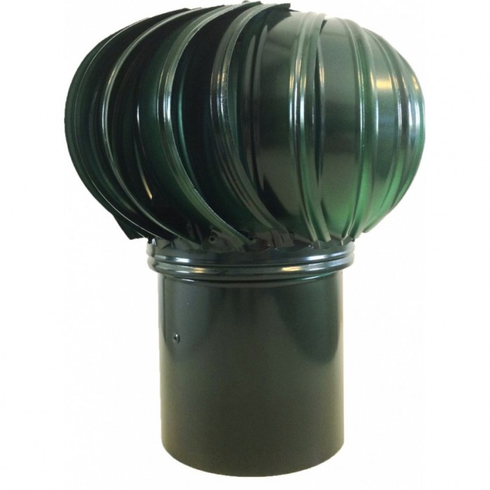 ТД-315 оцинкованный зеленый турбодефлектор вращающийся