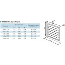 МВМ 250с А серая решетка металлическая (250х250)