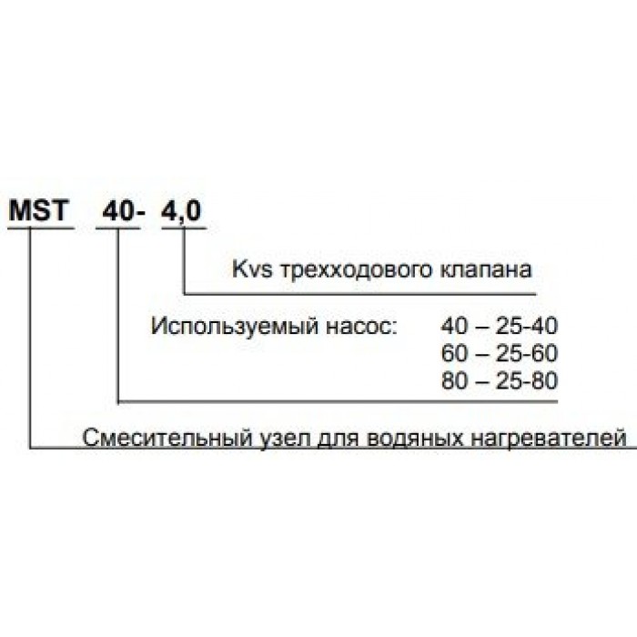 MST 40-2.5 смесительный узел