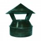 Зонт-оголовок 250/310 зеленый из оцинкованной стали