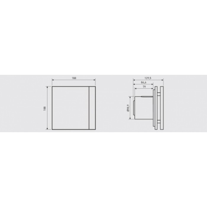 SILENT 100 CZ Design Grey-4C серый осевой накладной вентилятор