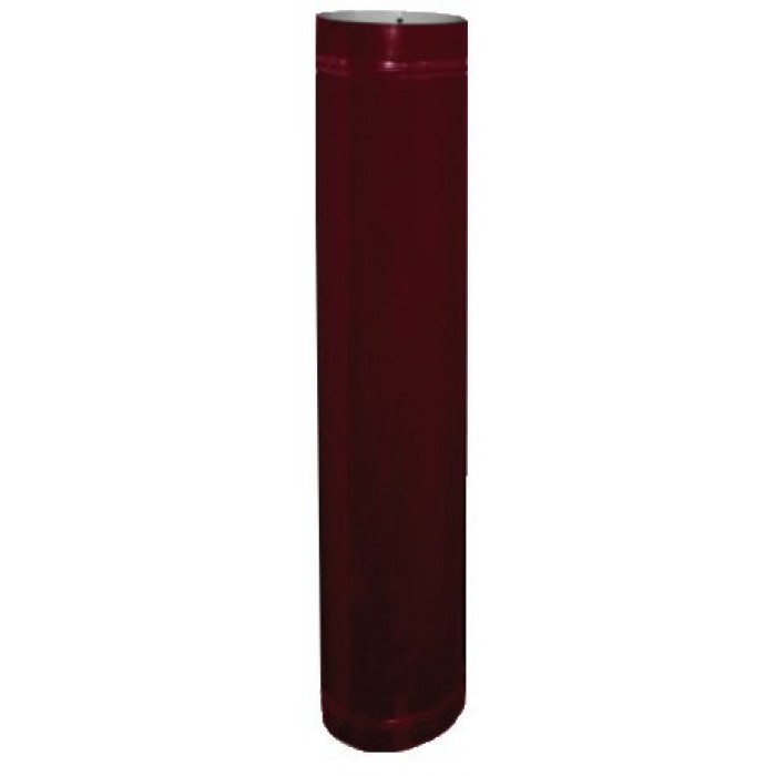 Воздуховод (труба) ф80 1 м красный из оцинкованной стали