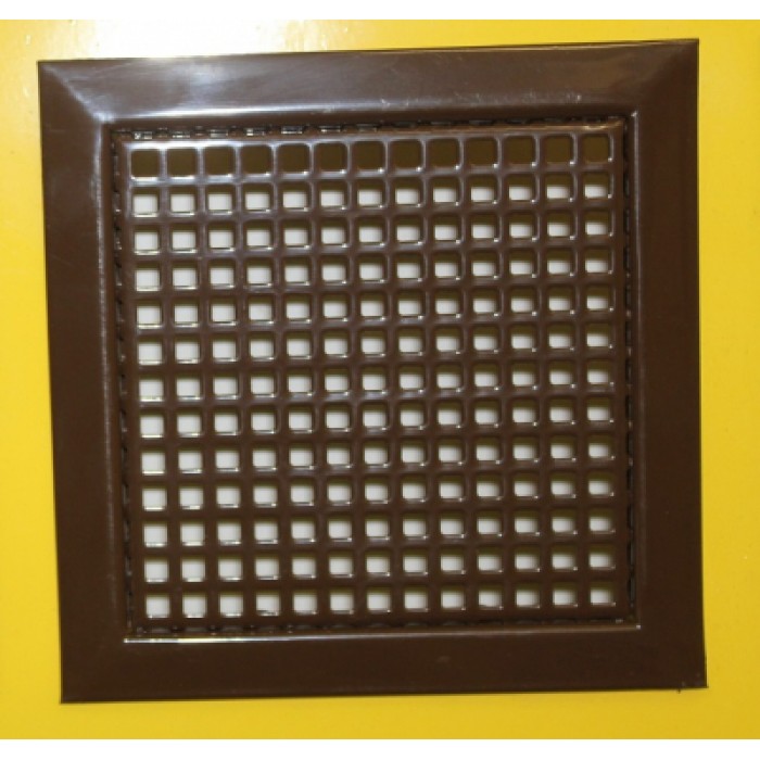 МРН 150х150  коричневый металлическая  решетка накладная перфорация клетка