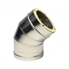 Отвод 45 180/250 н/н сэндвич нержавейка+ нержавейка глянец