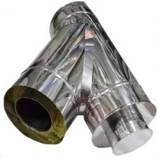 Тройник 180/250 н1/оц 45 1,0/0,5 сэндвич нержавейка 1мм+ оцинкованная сталь