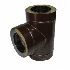 Тройник 250/310 н/о коричневый сэндвич нержавейка + оцинкованная сталь цветная
