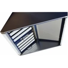 ЗВП 450x700x1400 пристенный тип 1 зонт вытяжной из нержавеющей стали 1 мм